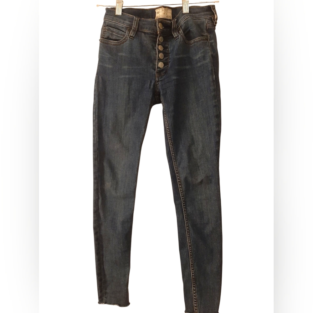 Free People  Dark Blue Jeans